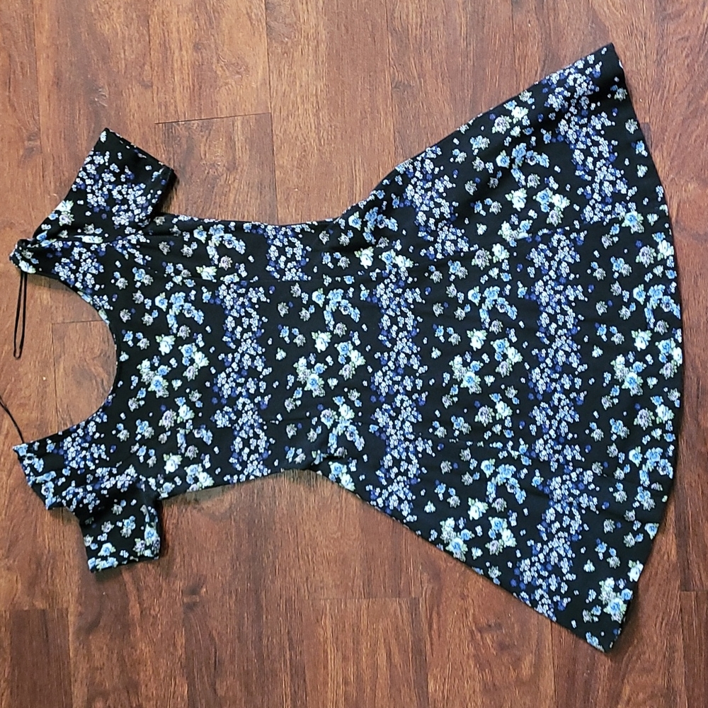 H&M fit and flare floral dress,  size medium